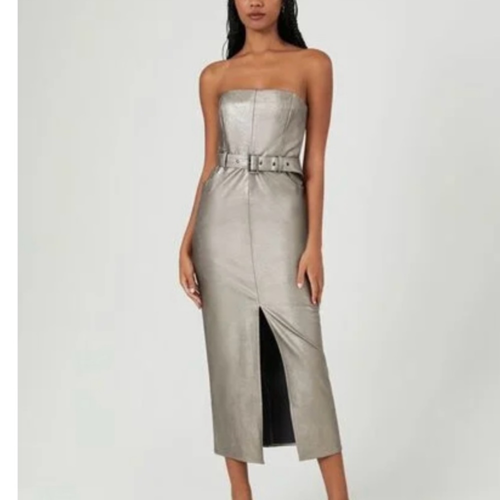 NWT Forever 21 faux leather midi dress